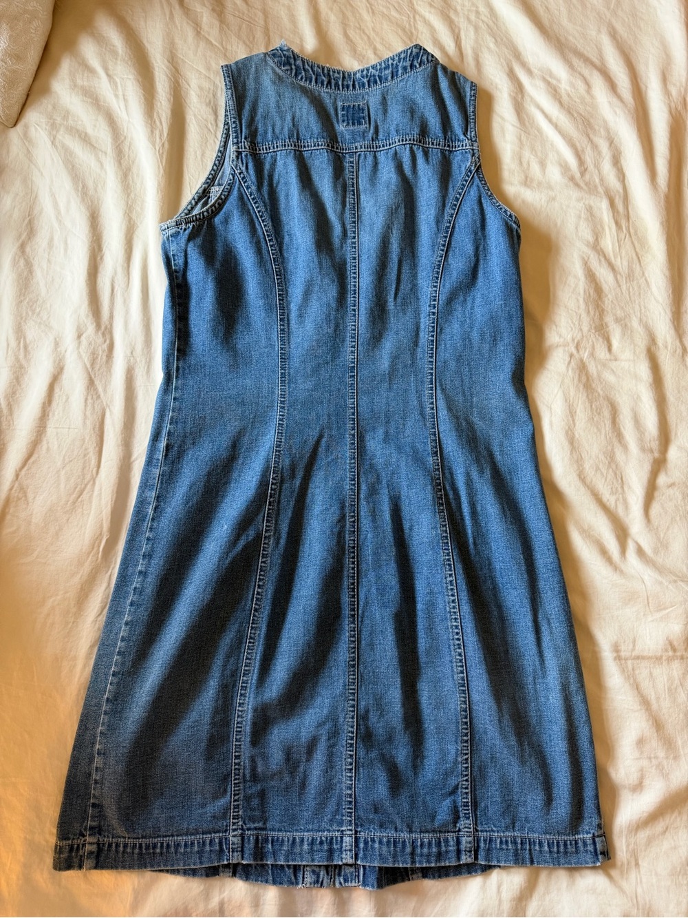 GAP Blue Denim Button-Front Sleeveless Dress - Picture 2 of 4
